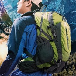 Men 40L Polyester Waterproof Light Weight Large Capacity Sport Hiking Travel Backpack