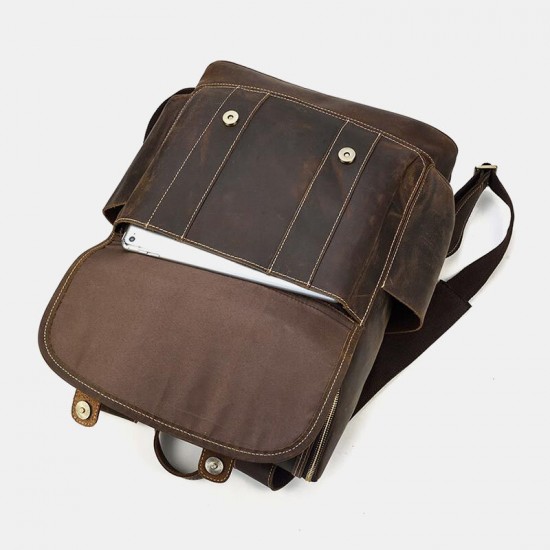 Men Vintage Multi-pocket Anti-theft 15.6 Inch Laptop Backpack