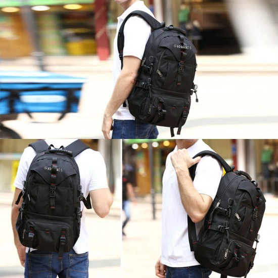 Men Large Capacity Outdoor Waterproof USB Charging Multi-pocket 14 Inch Laptop Bag Travel Climbing Backpack
