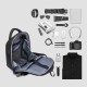 Men Large Capacity Waterproof Chest Bag Headphones Jack USB Charging Shoulder Bag Crossbody Bags