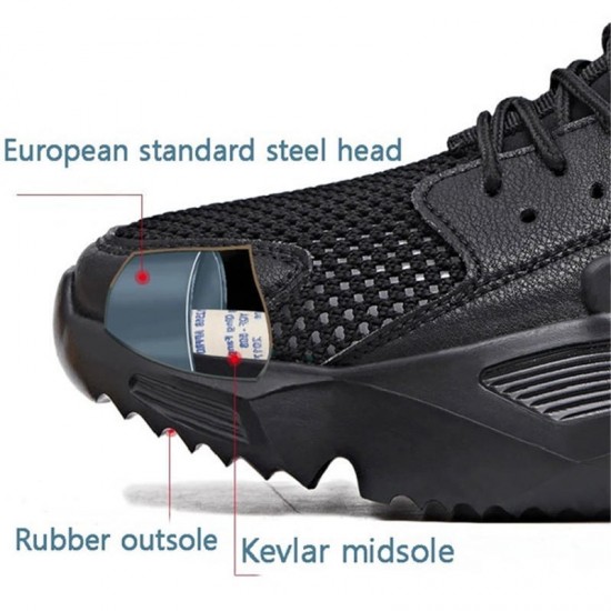 Anti-Smash Steel Toe Lightweight Safety Work Shoes