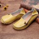 Large Size Soft Leather Multi-Way Flat Loafers For Women