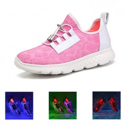 Women's Light  Shoes Large Size Adjustable USB Charging Colorful LED Running Shoes