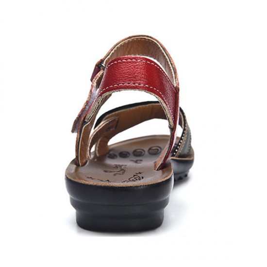 Women Leather Casual Comfy Flat Sandals