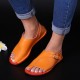Large Size Splicing Pure Color Flat Sandals For Women