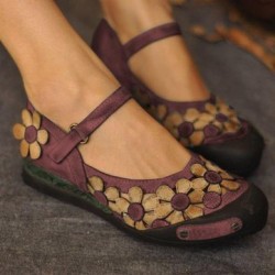 Women Casual  Flower Loafers Soft Flats Shoes