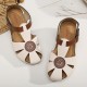 LOSTISY Women Cutout Breathable Color Stitching  Casual Summer Wedge Sandals