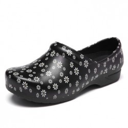 SOCOFY Floral Lightweight Floral Slip-on Waterproof Non-slip Garden Working Shoes Nursing Shoes