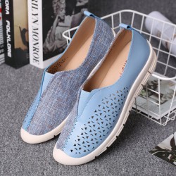 LOSTISY Women Colorblock Comfy Hollow Breathable Casual Flats