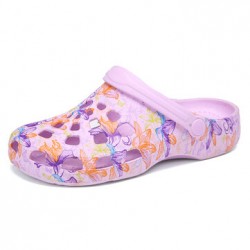 SOCOFY Women Butterfly Floral Waterproof Non-slip Hollow Slide Sandals