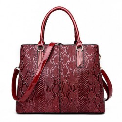 Women Faux Patent Leather Elegant Handbag Shoulder Bag