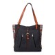 Brenice Women National Canvas Handbag Shoulder Bag Backpack