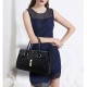 6 PCS Women PU Leather Handbag Vintage Leisure Crossbody Bag Solid Shoulder Bag