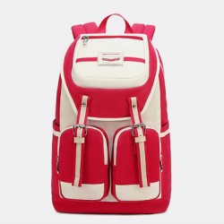 Women Waterproof Nylon Large Capacity Casual Patchwork Backpack