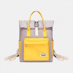 Women Canvas Casual Patchwork Backpack
