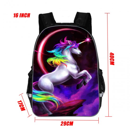 Fashion Magical Rainbow Fashion School Bag Travel Rucksack Kid's Backpack Gift
