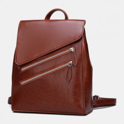 Women Soild Color Anti-theft Large Capacity Backpack Multifunction All-Match Shoulder Bag Crossbody Bags Handbag
